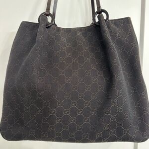 Gucci  Brown GG Canvas Tote Bag